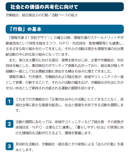 「情報労連21世紀デザイン」の抜粋
